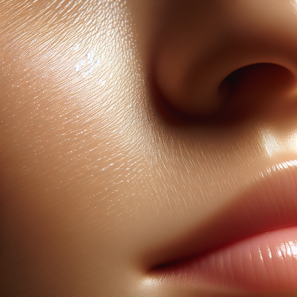 Close-up of smooth skin showing even tone and brightness