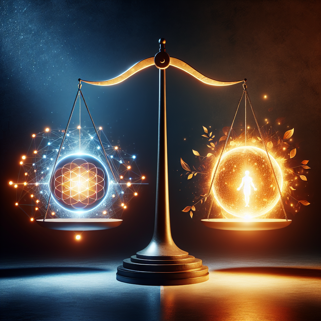 A balanced scale symbolizing energy balance achieved through innovative treatments like tesofensine