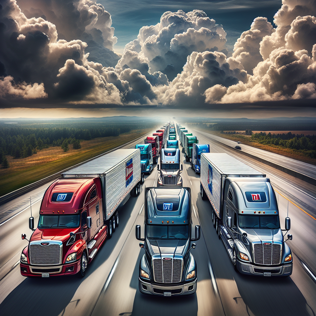 Fleet of trucks powered by Detroit engines