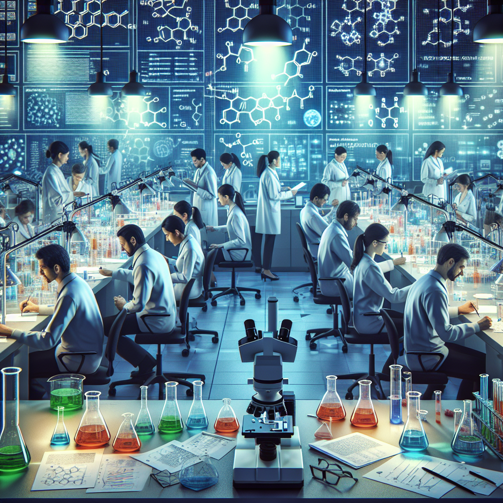 Research lab studying peptides