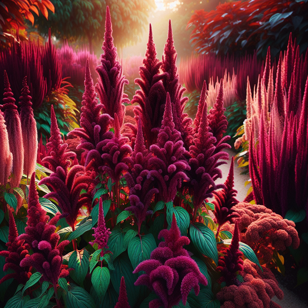 Burgundy Amaranthus hypochondriacus plants